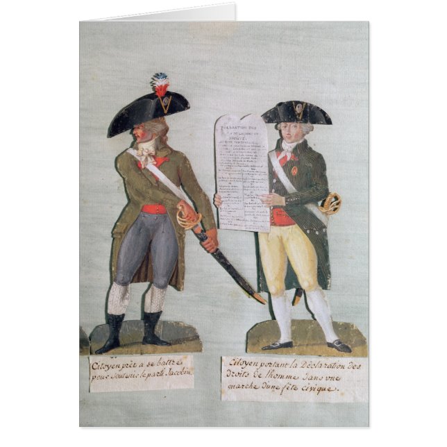Cartão Um cidadão pronto para lutar e um cidadão (Frente)