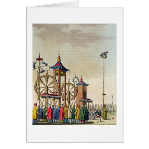 Cartão Um circo chinês, ilustração 'de Le Traje Um