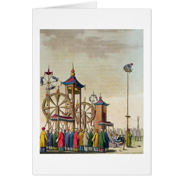 Cartão Um circo chinês, ilustração 'de Le Traje Um (Frente)