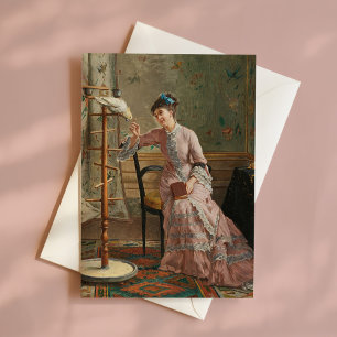 Cartão Um Cockatoo   Gustave Léonard de Jonghe