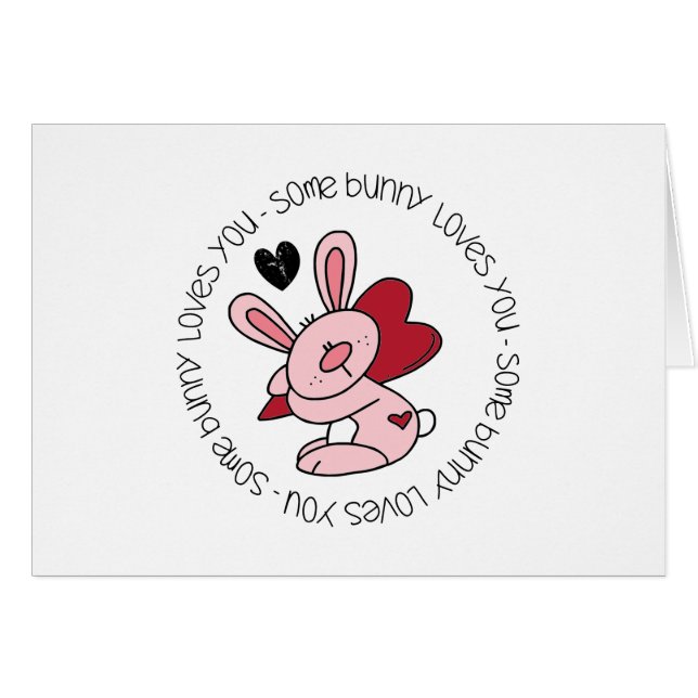 Cartão Um Coelhinho Te Ama (Frente horizontal)