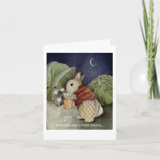 Cartão Um coelho gosta de lanche