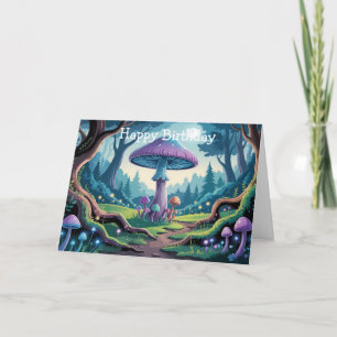 Cartão Um Cogumelo Roxo