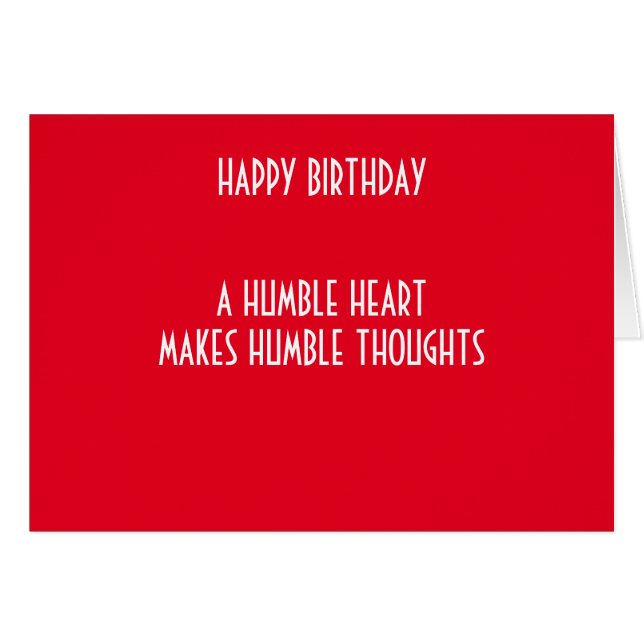 CARTÃO UM CORAÇÃO DE HUMILHA (Frente Horizontal)