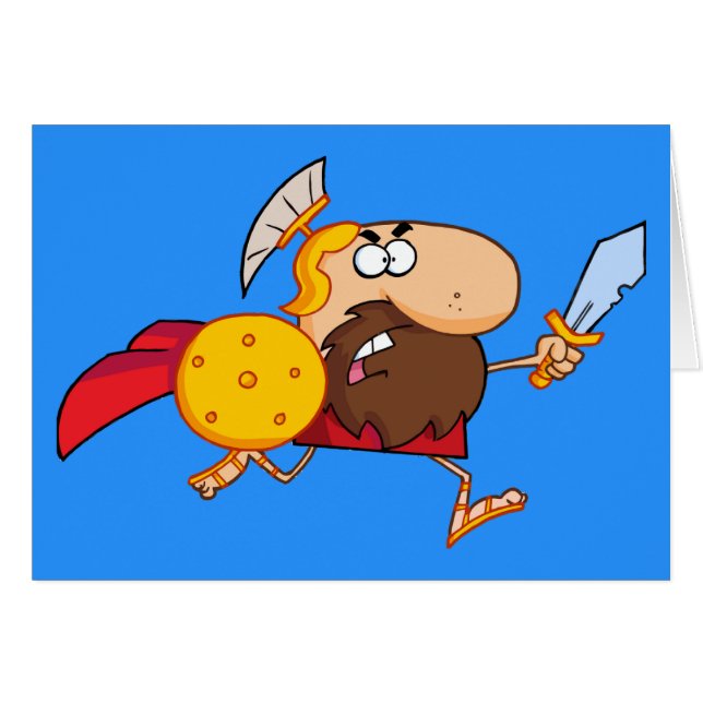 Cartão Um corredor espartano do guerreiro (Frente Horizontal)