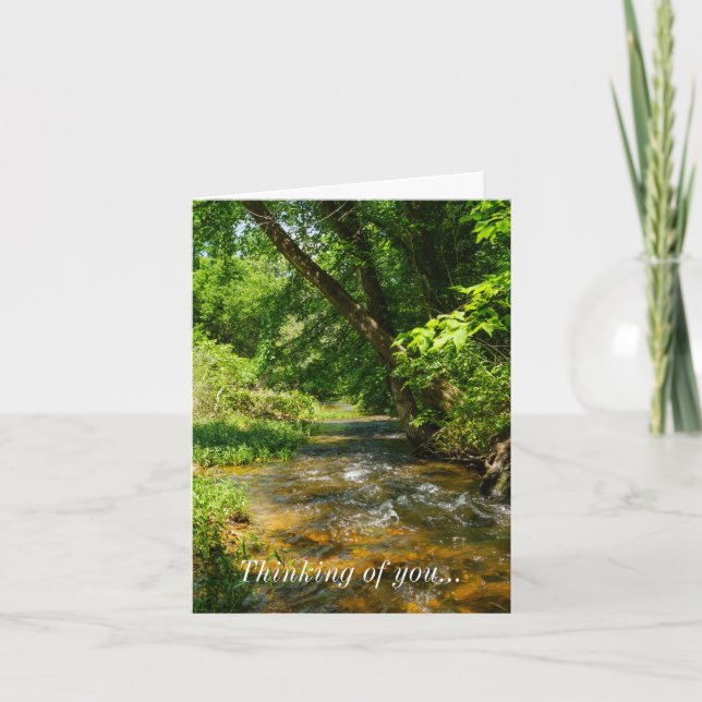 Cartão Um Creek Do País Pensando Em Você (Frente)