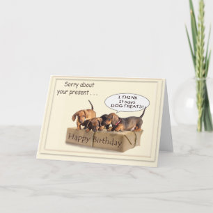 Cartão Um Dachsund Birthday