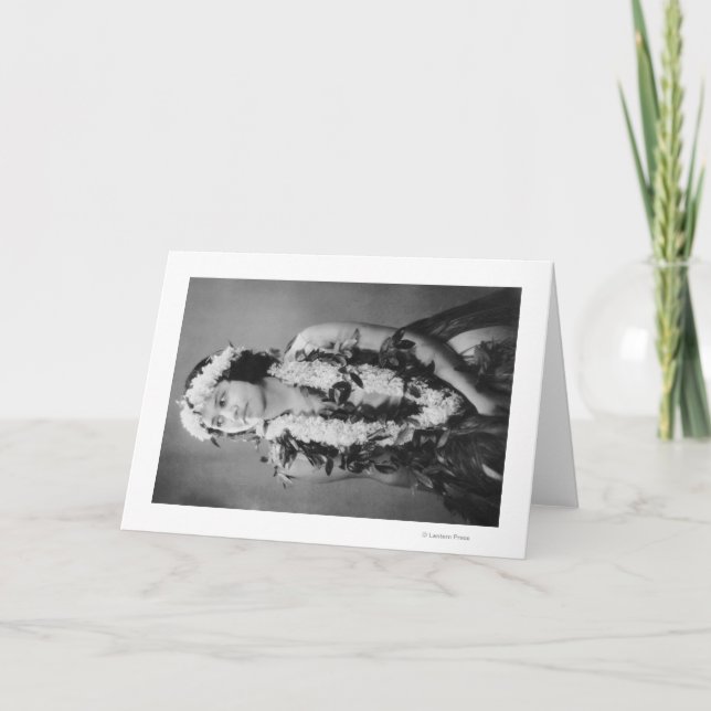 Cartão Um dançarino havaiano PhotographHawaii de Hula (Frente)