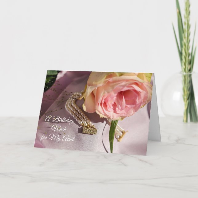 Cartão Um Desejo de Aniversário para Minha Tia (Frente)