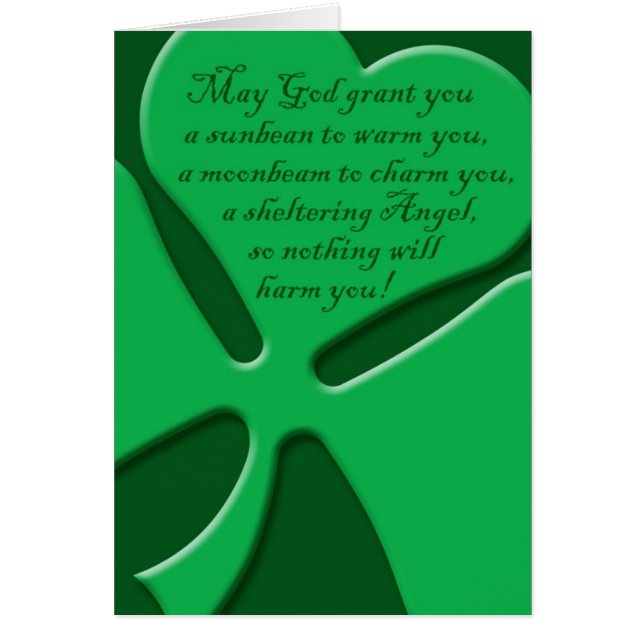Cartão Um desejo irlandês (Frente)