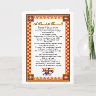 Cartão Um despedida de chocolate