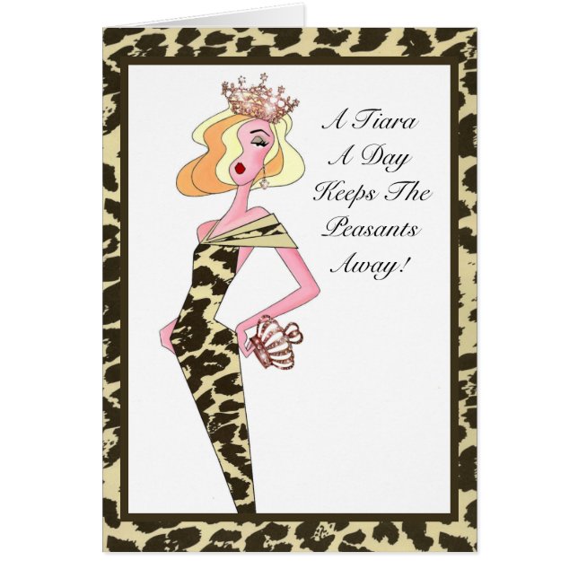 Cartão "Um Dia de Tiara A Mantém os Camponeses longe!" (Frente)