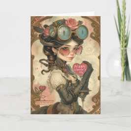 Cartão Um Dia dos Namorados Steampunk