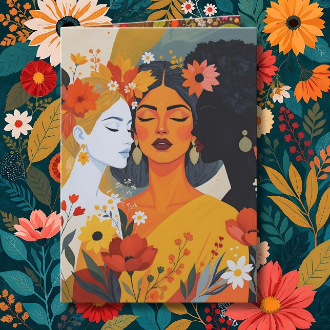 Cartão Um Dia Internacional da Mulher Bastante Inspirador (Criador carregado)