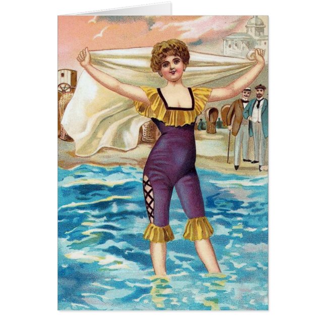 Cartão Um dia na praia 002 (Frente)