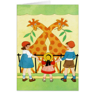 Cartão Um dia no jardim zoológico