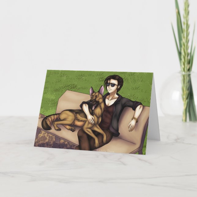 Cartão Um dia no Parque dos Cachorros (Frente)