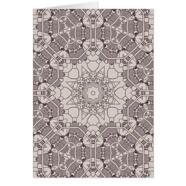 Cartão Um diagrama da mandala de Steampunk (Frente)