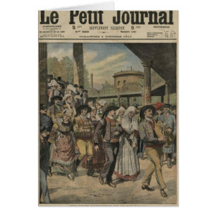 Cartão Um direito bretão do casamento em Paris