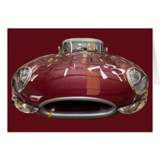 Cartão Um E-Tipo clássico de Jaguar desde 1961