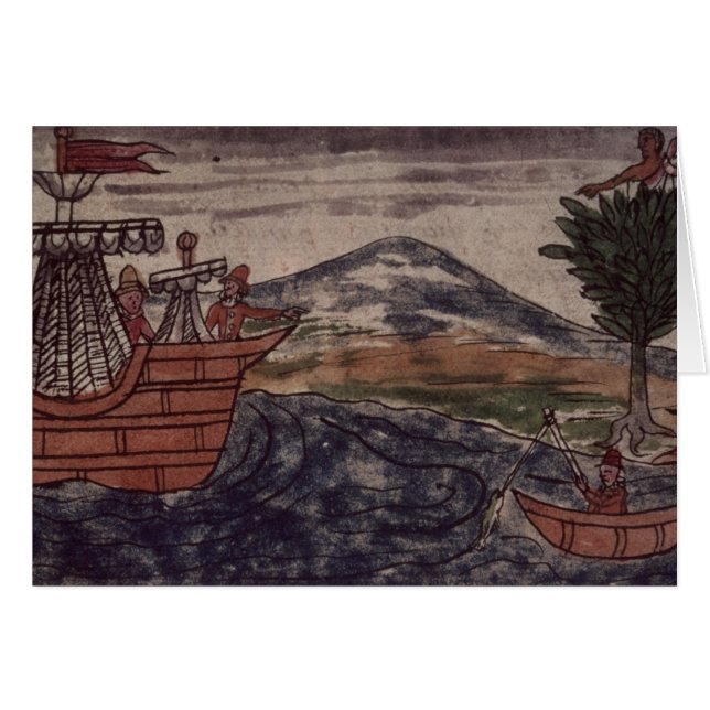 Cartão Um espião indiano observa (Frente Horizontal)