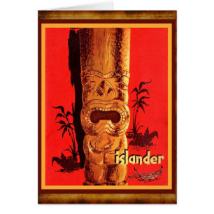 Cartão Um excelente de Tiki do século médio!