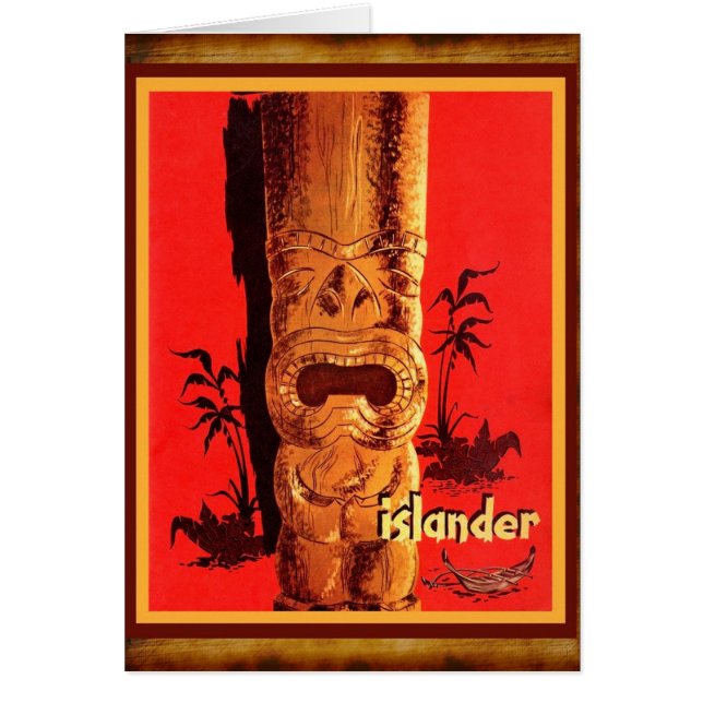 Cartão Um excelente de Tiki do século médio! (Frente)