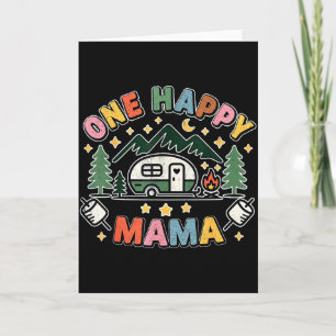 Cartão Um Feliz Aniversário de Uma Mama Camper Família de