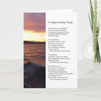 Cartão Um Feliz Aniversário Pensou...