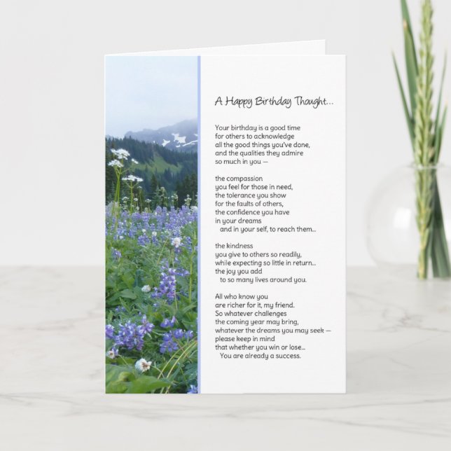 Cartão Um Feliz Aniversário Pensou... Religioso (Frente)