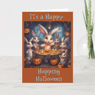 Cartão Um Feliz Halloween de Coelhinhos Saltitantes