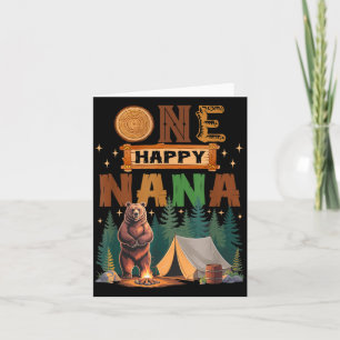 Cartão Um Feliz Nana Acampador Aniversário de 1 Ano Urso