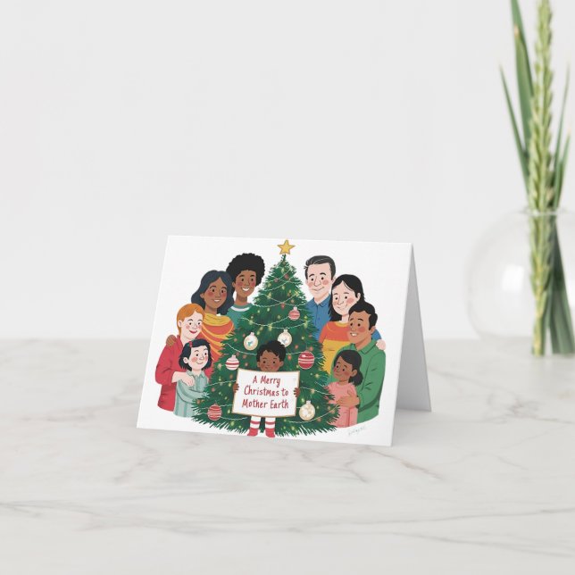Cartão Um Feliz Natal para a Mãe Terra (Frente)