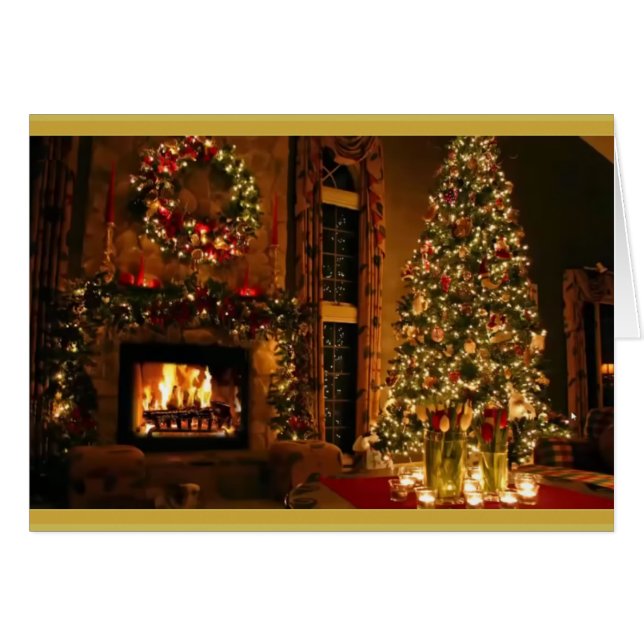 Cartão Um Feliz Natal para você e seu (Frente Horizontal)