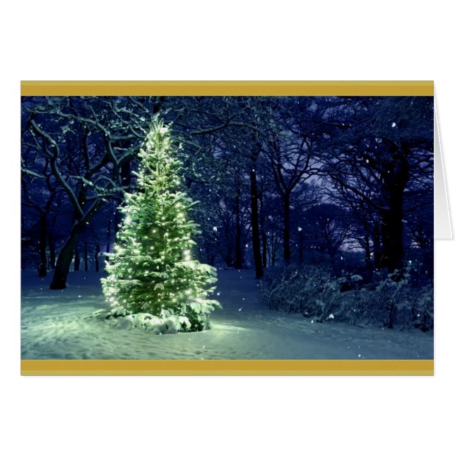 Cartão Um Feliz Natal para você e seu (Frente horizontal)