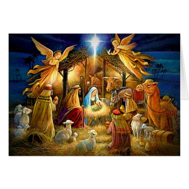 Cartão Um Feliz Natal para você e seu (Frente Horizontal)