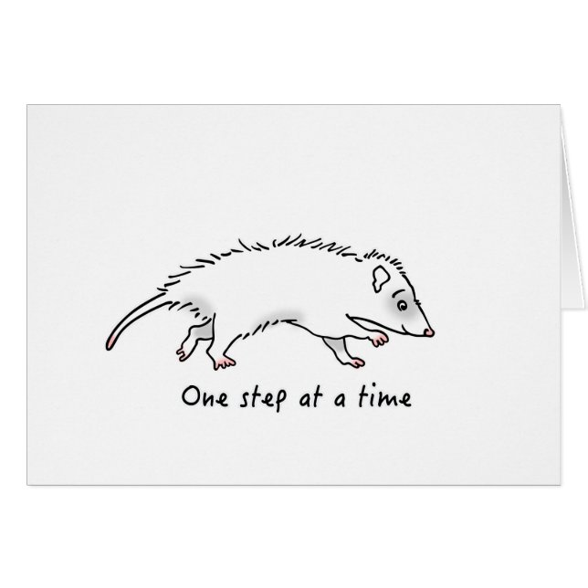 Cartão Um gambá da etapa (Frente Horizontal)