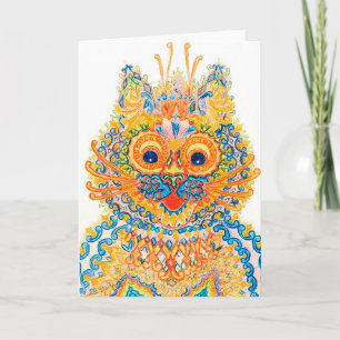Cartão Um Gato De Olhos Amplos, Louis Wain