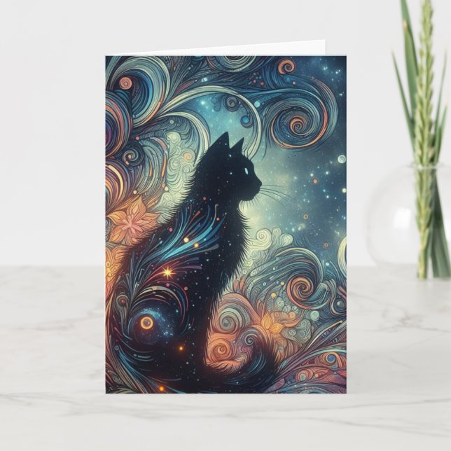 Cartão Um Gato Preto (Frente)