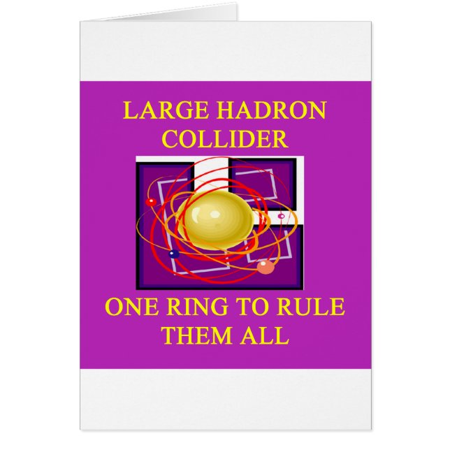 Cartão Um grande design da física (Frente)