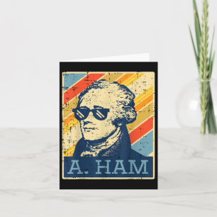 Cartão Um Ham Alexander Hamilton Retro Engraçado Dizendo