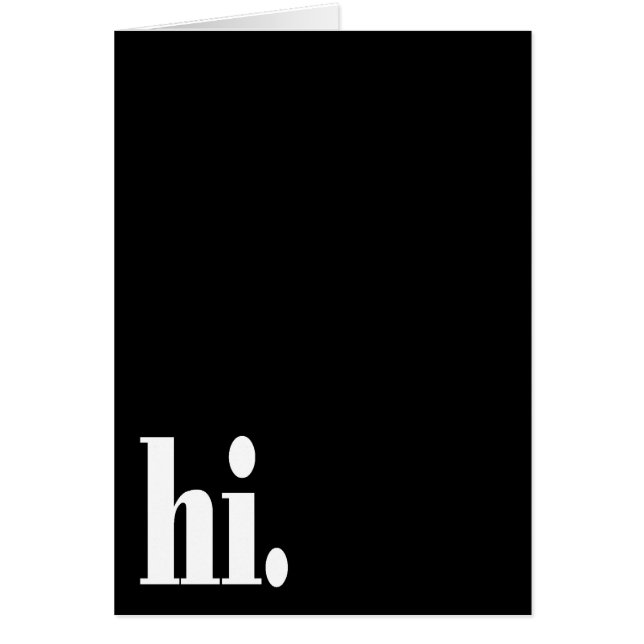 Cartão Um Hi Simples (Frente)