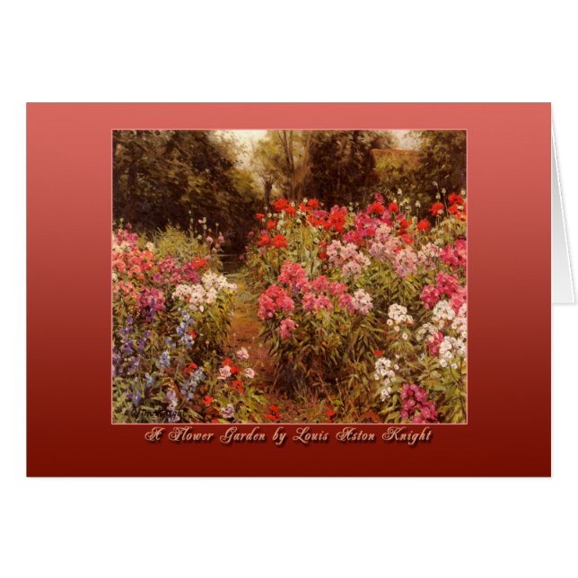 Cartão Um Jardim Flor por Louis Aston Knight (Frente Horizontal)