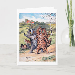 Cartão Um jogo de golfe, Louis Wain