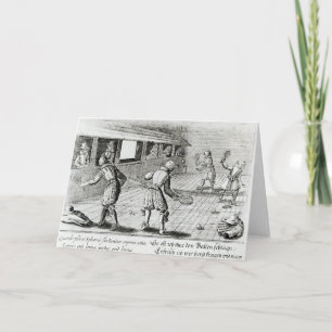 Cartão Um jogo de Tênis real com os desafios do esporte a