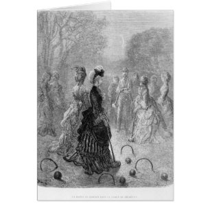 Cartão Um jogo do Croquet