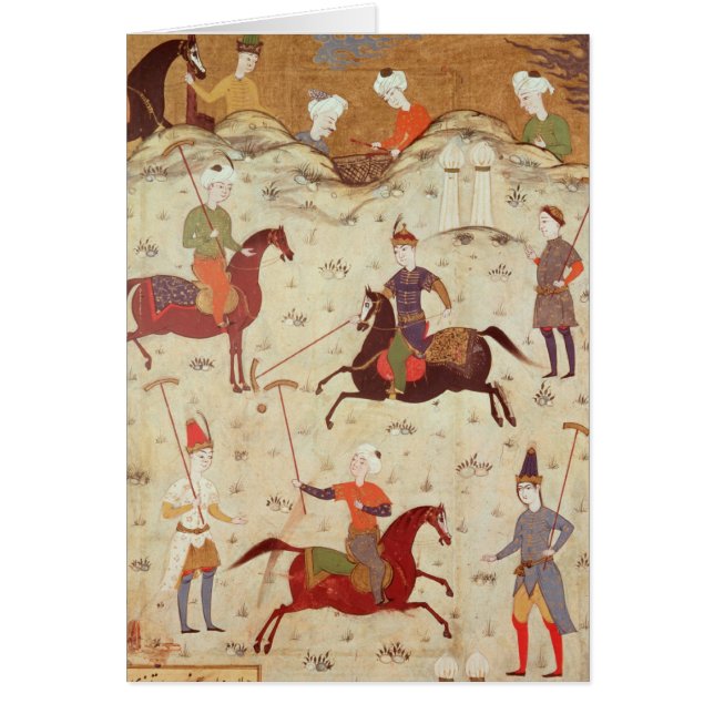 Cartão Um jogo do polo (Frente)