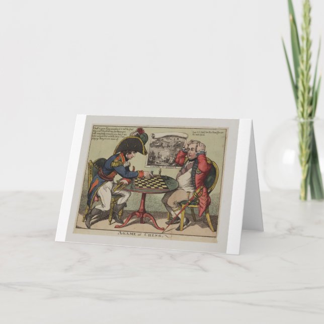 Cartão Um jogo no xadrez (Frente)