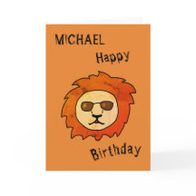 Um leão Legal com nome de óculos escuros