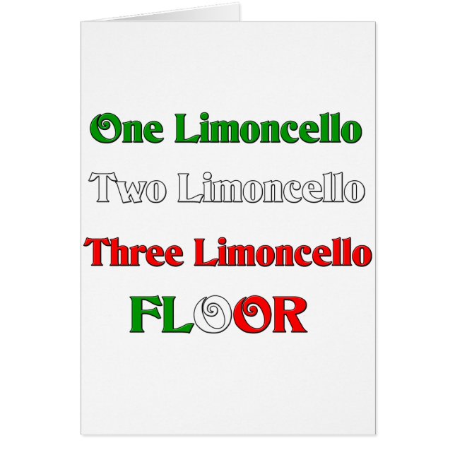 Cartão Um Limoncello (Frente)